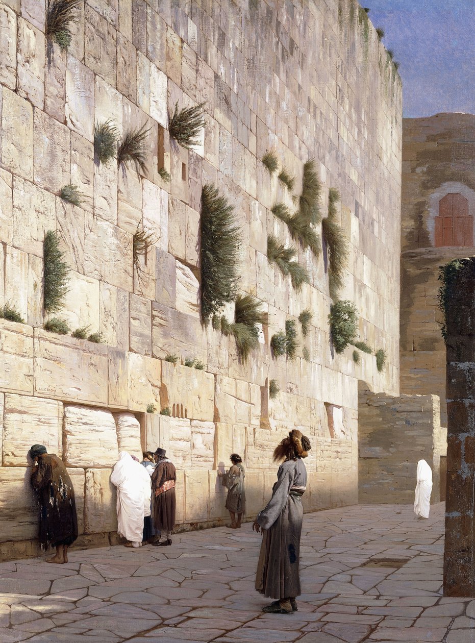 De muur van Salomo, Jeruzalem door Jean Leon Gerome