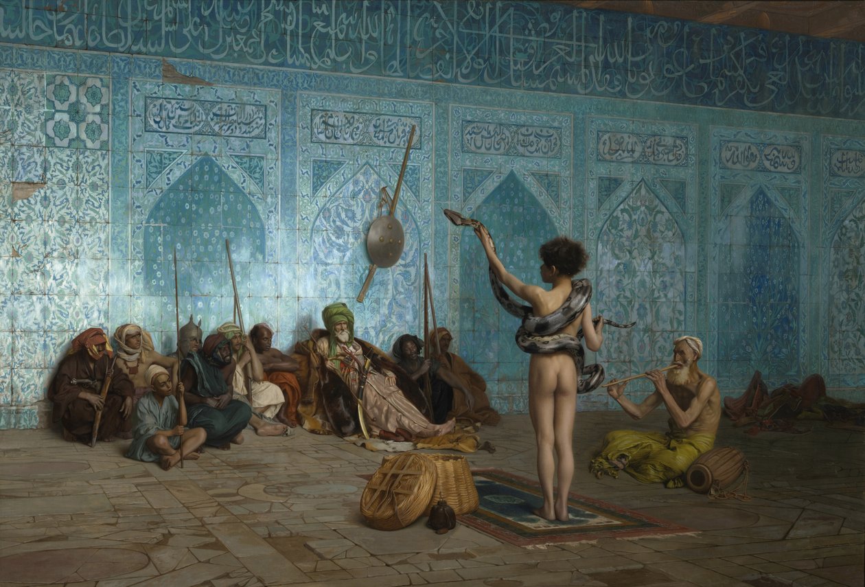 De slangenbezweerder door Jean Leon Gerome