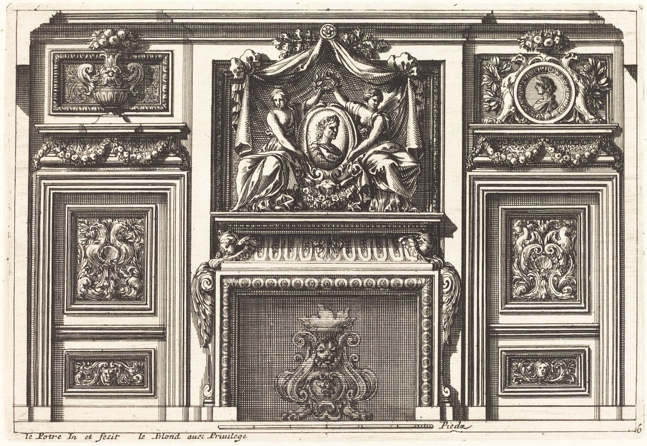 Haarden en andere interieurdecoraties door Jean Lepautre