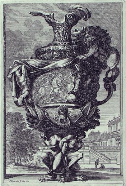 Tuinbeeldhouwwerk, gepubliceerd ca. 1670 (gravure) door Jean Lepautre