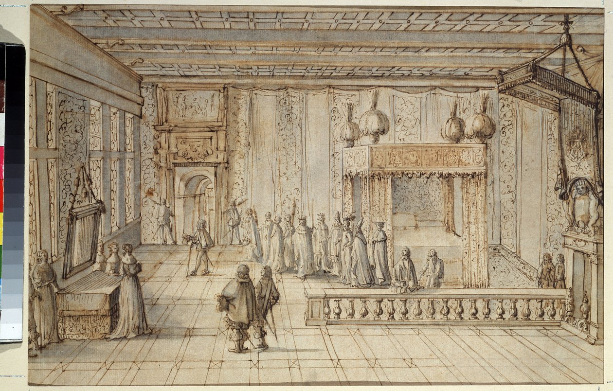 De kamer van koning Lodewijk XIV in Versailles door Jean Lepautre