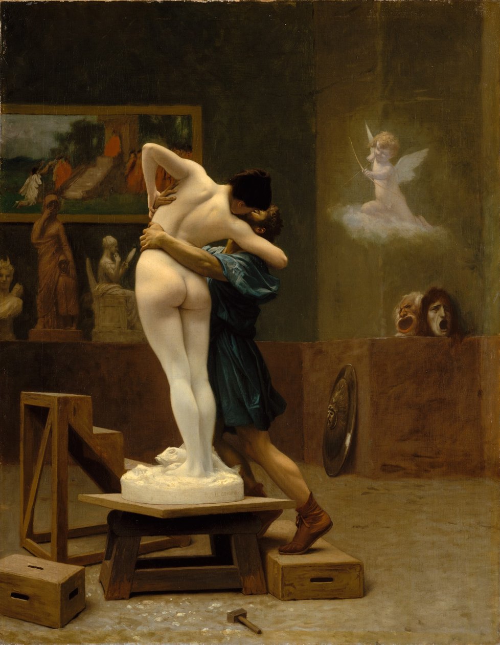 Frans:  Pygmalion et Galatée Pygmalion en Galatea door Jean Leon Gerome