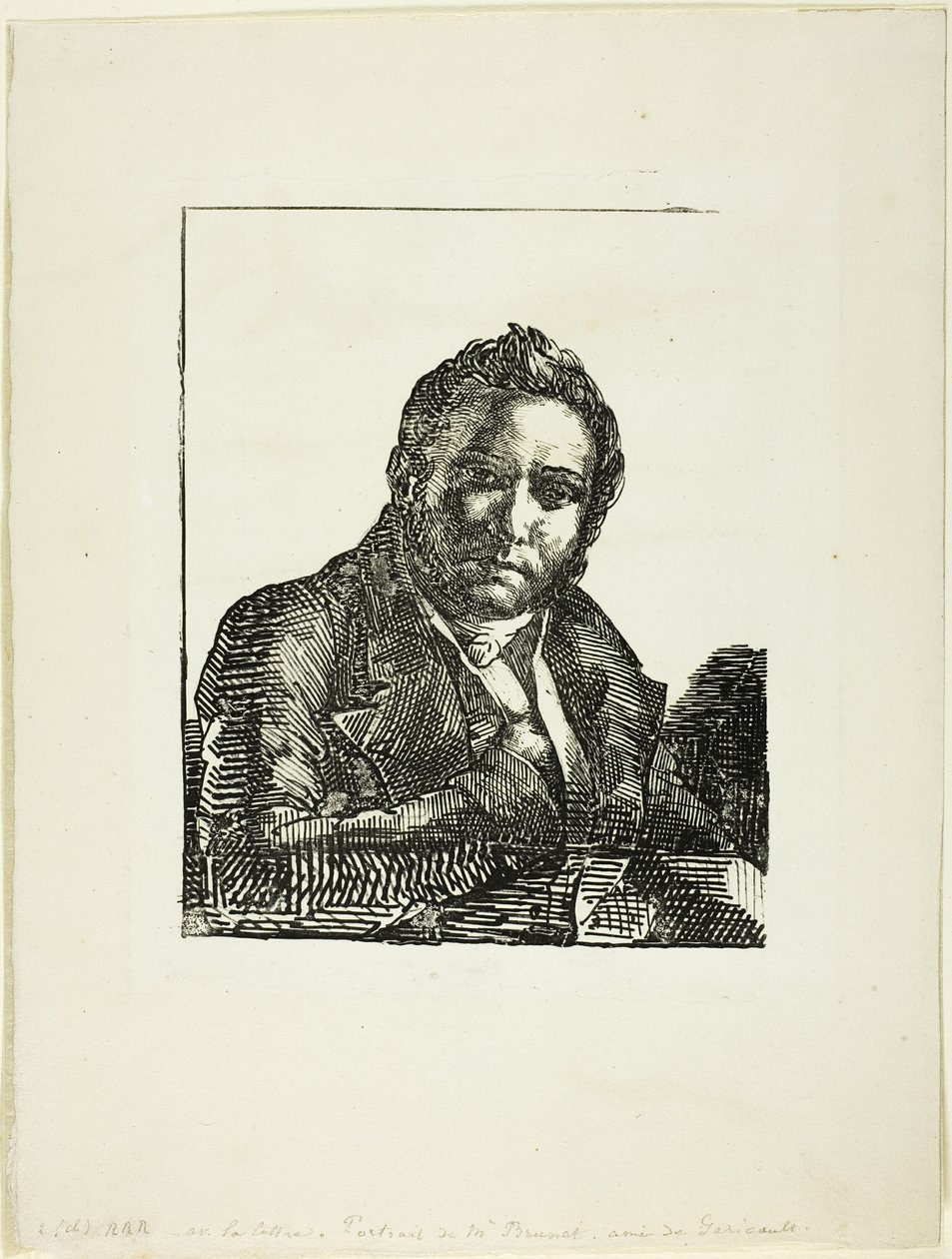 Portret van Auguste Brunet door Jean Louis André Théodore Géricault