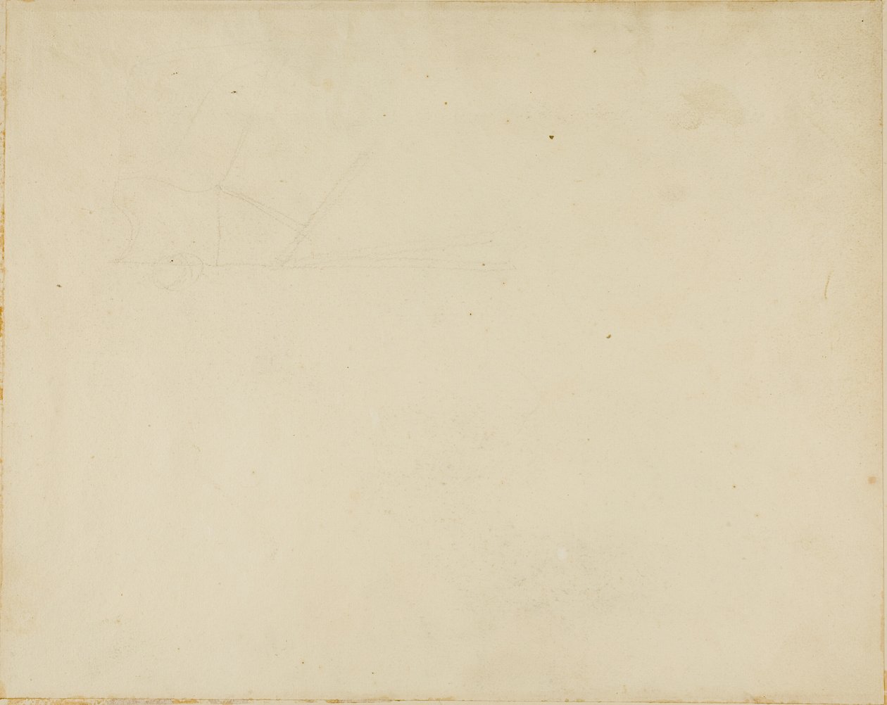 Schets van landbouwwerktuig door Jean Louis André Théodore Géricault