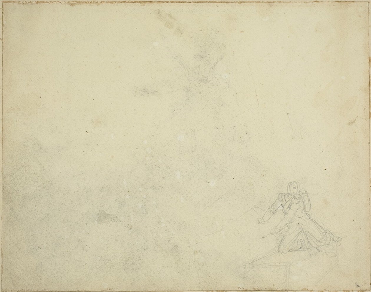 Studie van knielende figuur door Jean Louis André Théodore Géricault