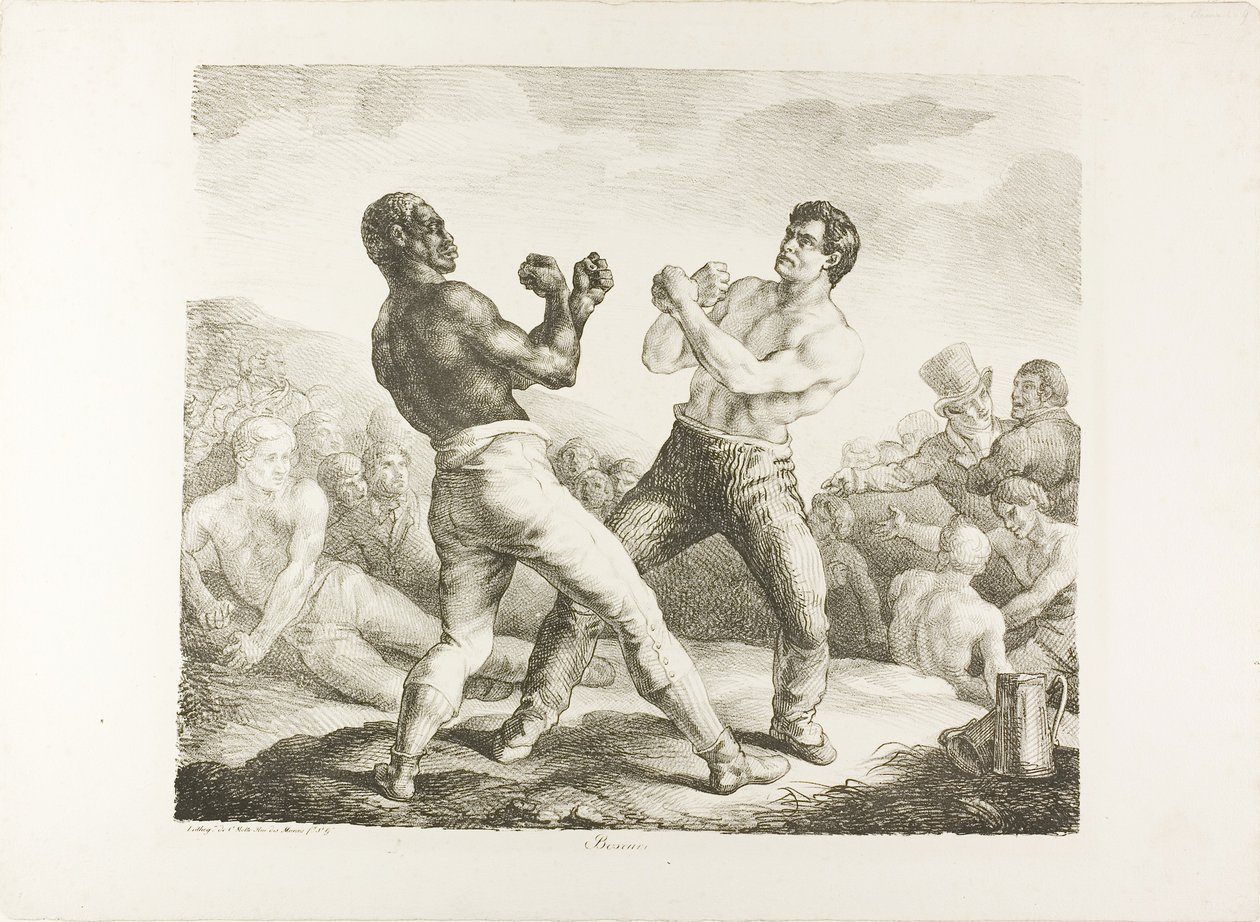 De boksers door Jean Louis André Théodore Géricault