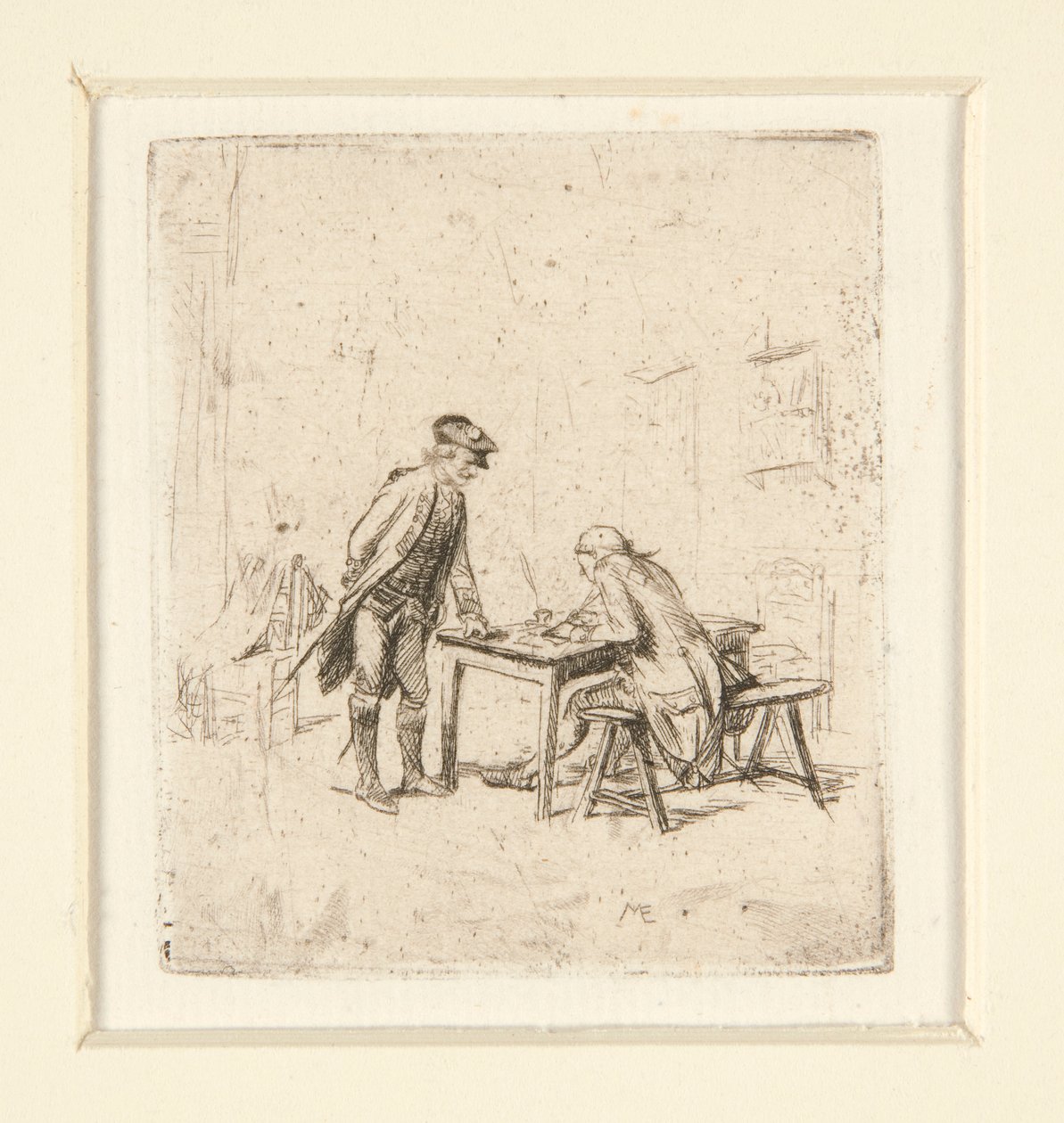 Het rapport en Harlekijn door Jean Louis Ernest Meissonier