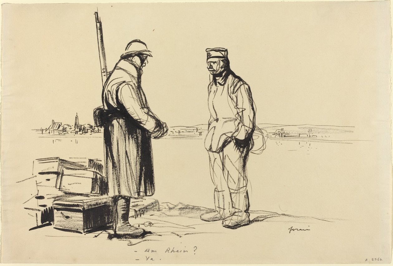- Am Rhein - Ya., ca. 1914-1919 door Jean Louis Forain