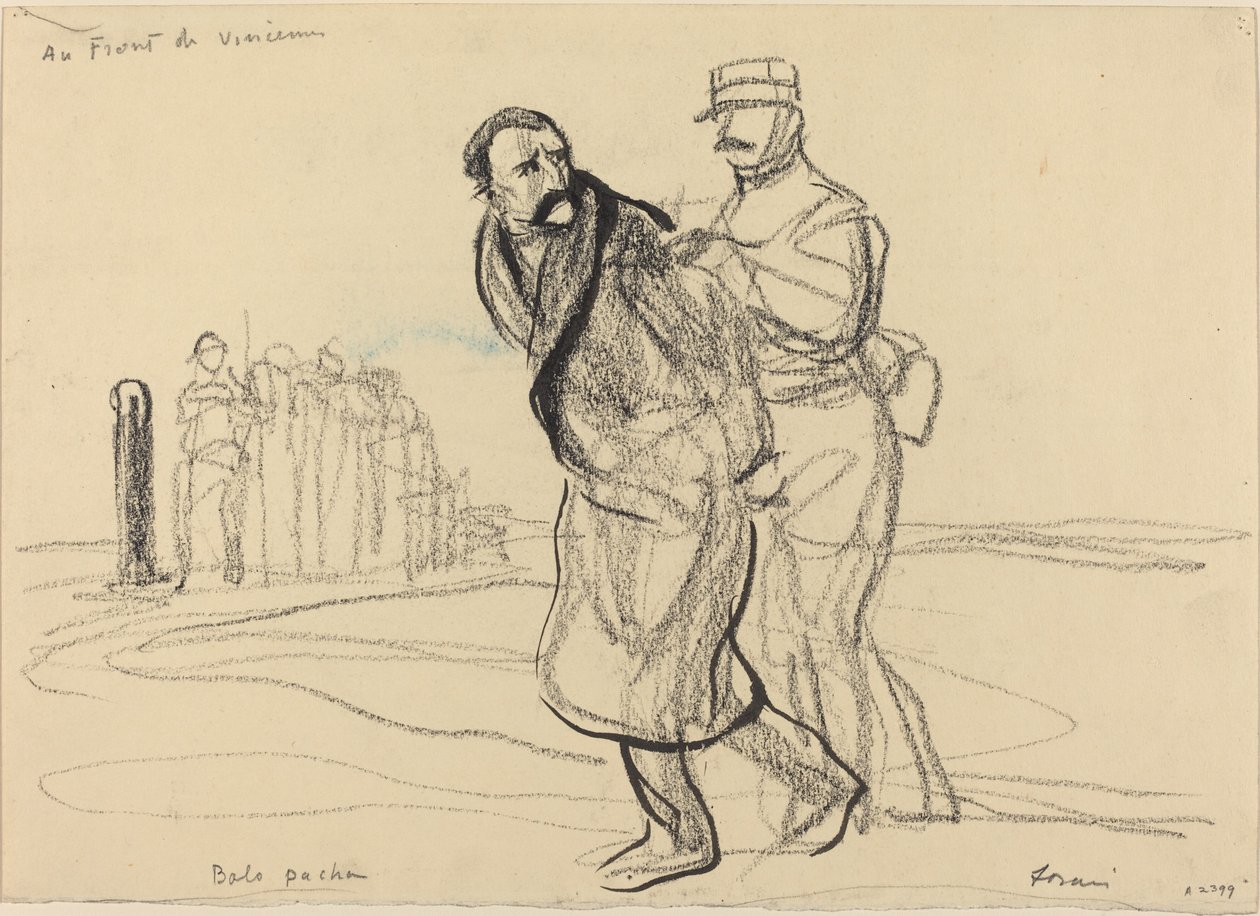 Aan het Front van Vincennes. Bolo pacha door Jean-Louis Forain