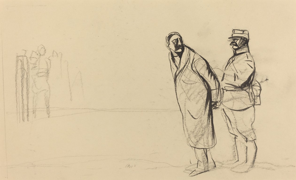 Aan het front van Vincennes. Bolo pacha, ca. 1914-1919 door Jean Louis Forain
