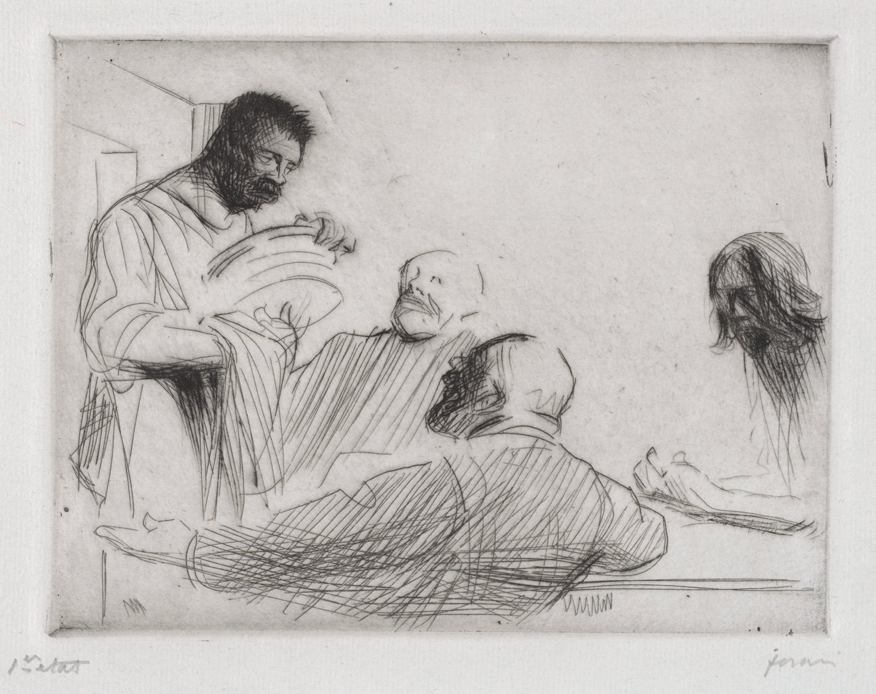 Voor de maaltijd in Emmaus door Jean-Louis Forain