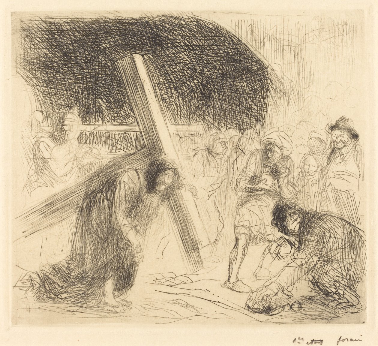 Christus Draagt het Kruis (zevende plaat) door Jean Louis Forain