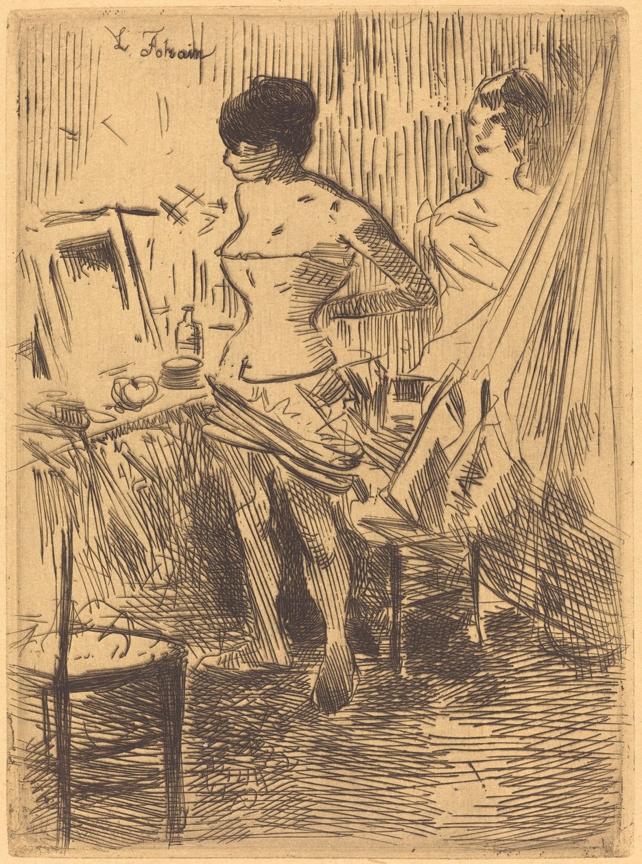 Dansers in hun Kleedkamer door Jean-Louis Forain