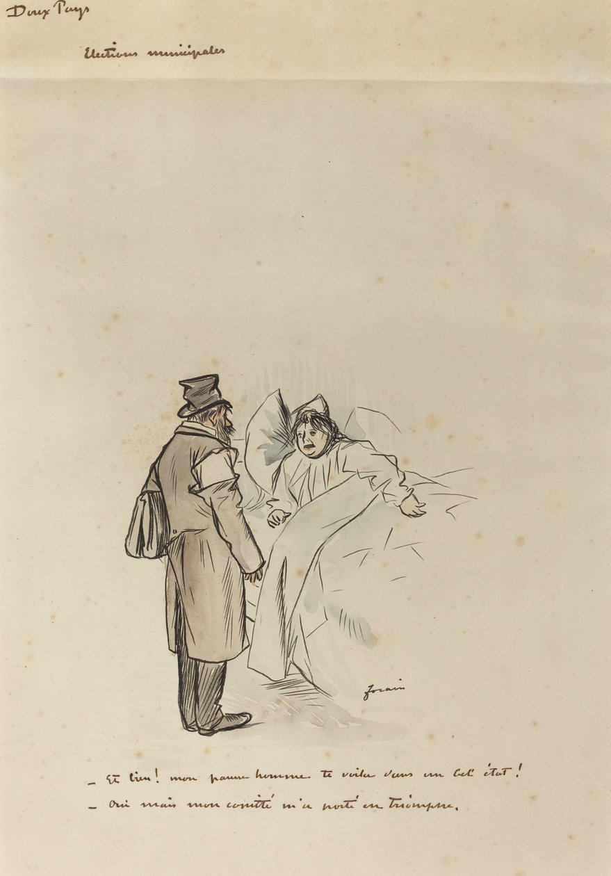Gemeenteraadsverkiezingen, ca. 1897 door Jean Louis Forain