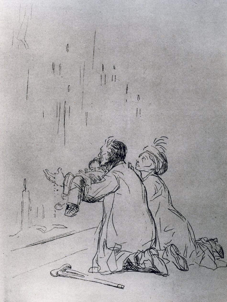 Smeekbede voor de grot, 1925 door Jean Louis Forain