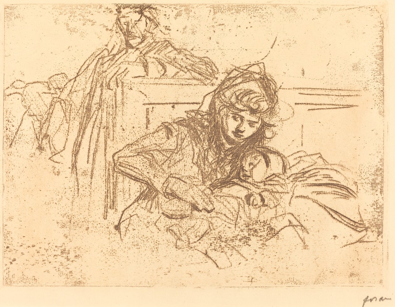 Bewijs bij de Hoorzitting (eerste plaat) door Jean Louis Forain