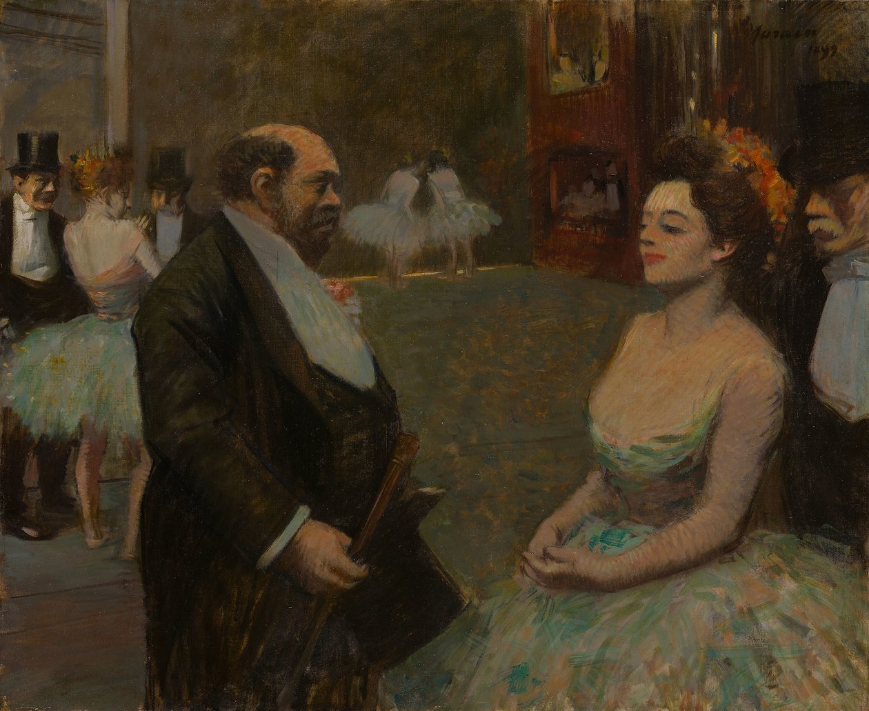 In de Coulissen door Jean Louis Forain