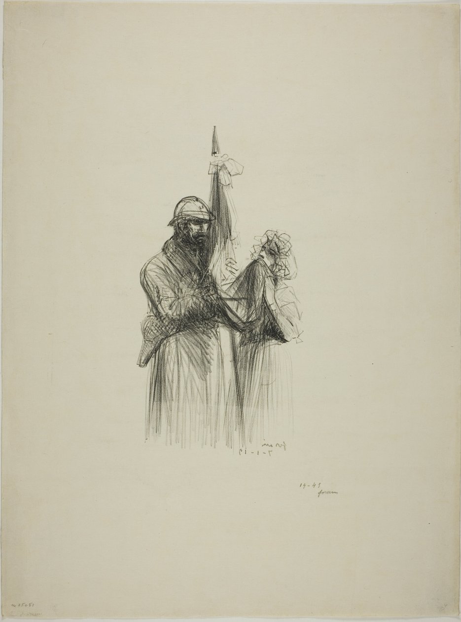 De vlag kussen door Jean Louis Forain