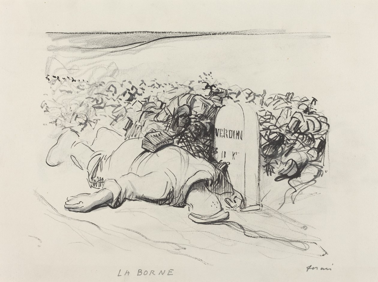 La Borne, Verdun, ca. 1916 door Jean Louis Forain