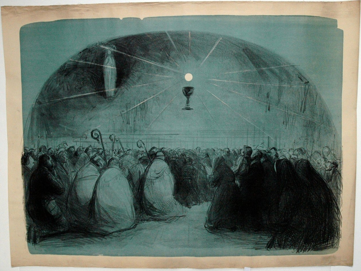 Lourdes, 1914, 25e Internationale Eucharistische Congres door Jean Louis Forain