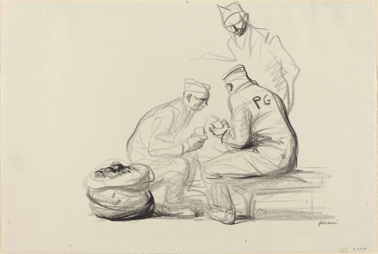 Poilu en Duitse Gevangenen door Jean Louis Forain