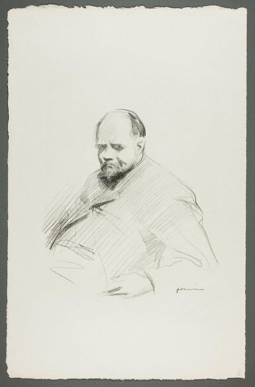 Portret van Vollard, Zittend door Jean Louis Forain