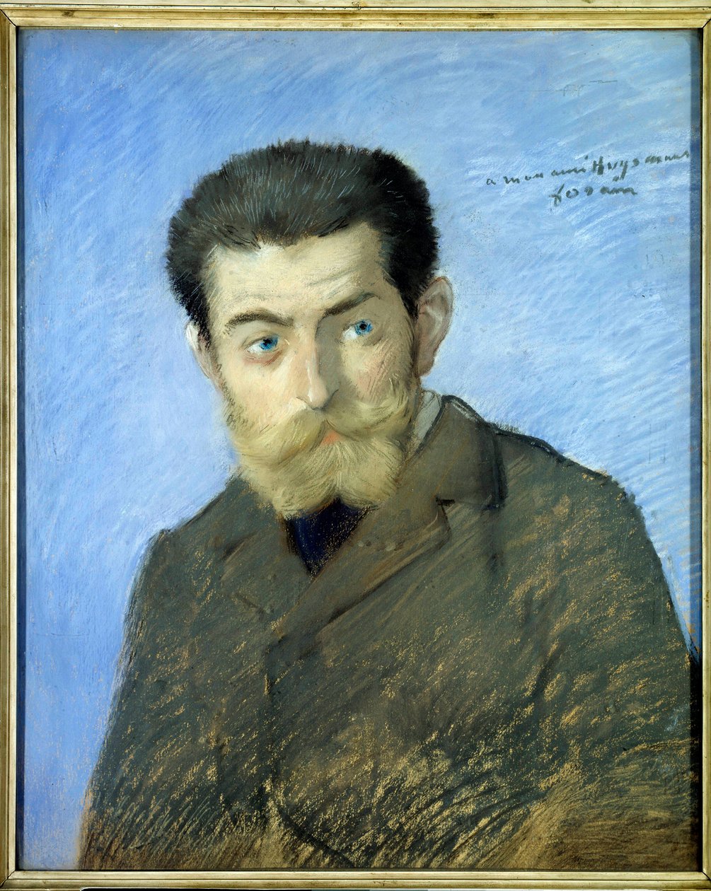 Portret van de Franse schrijver Charles Marie Georges Huysmans door Jean Louis Forain