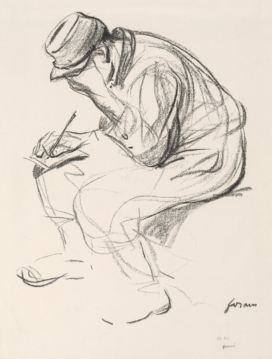 Krijgsgevangene Schrijft een Brief door Jean Louis Forain