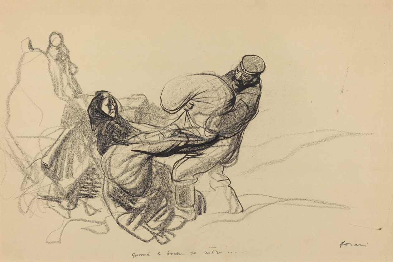 Quand le boche se retire..., waarschijnlijk 1917 door Jean Louis Forain