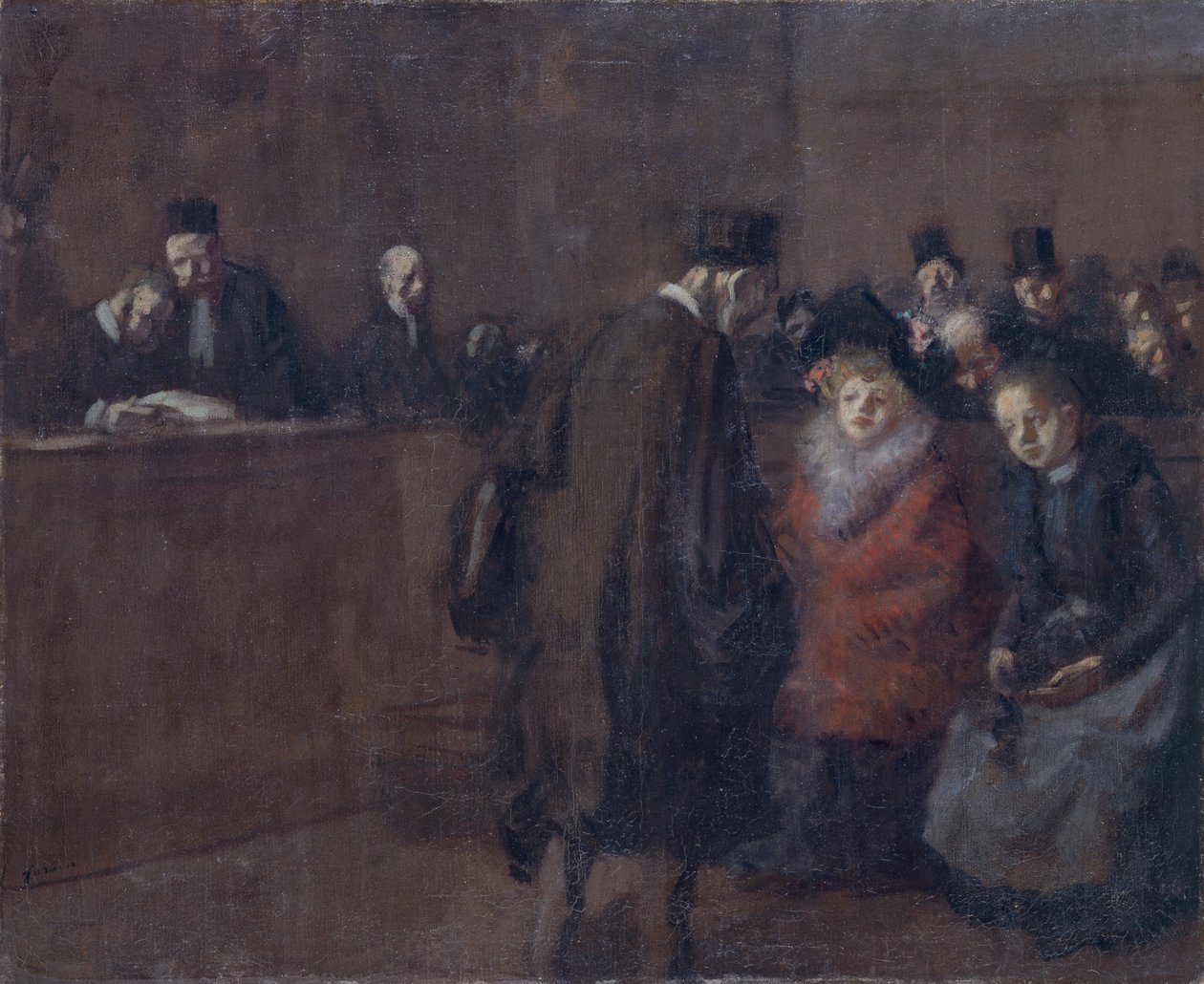 Rechtbank Scène door Jean Louis Forain