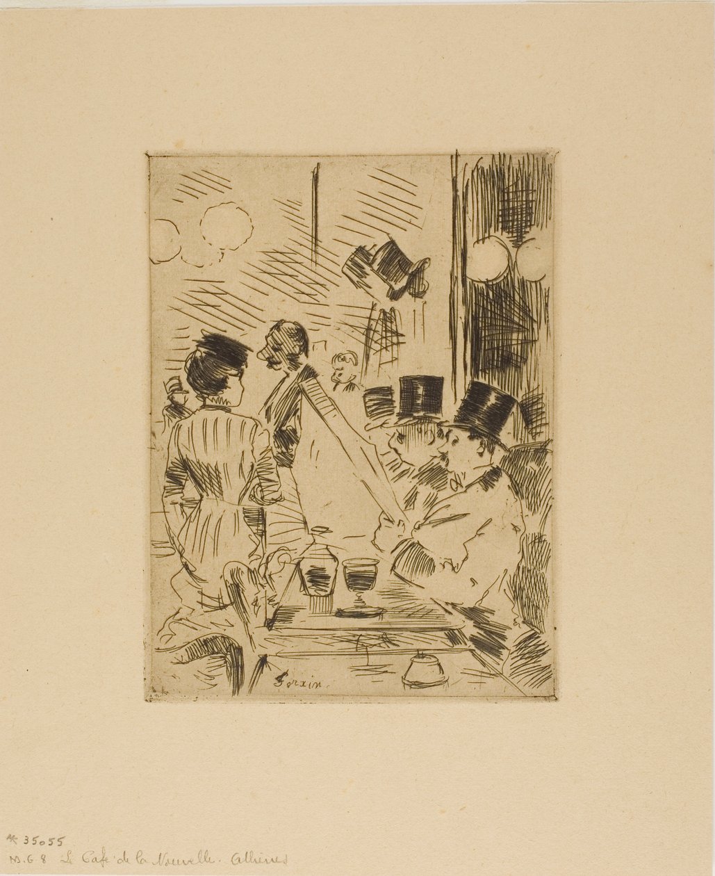 Het café van het nieuwe Athene door Jean Louis Forain