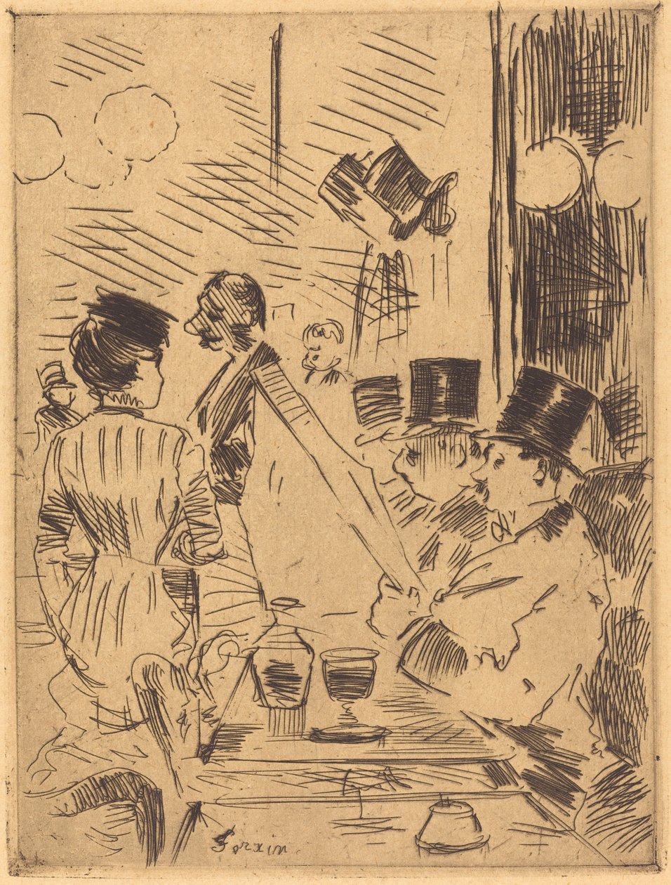 Het Café van het Nieuwe Athene door Jean Louis Forain