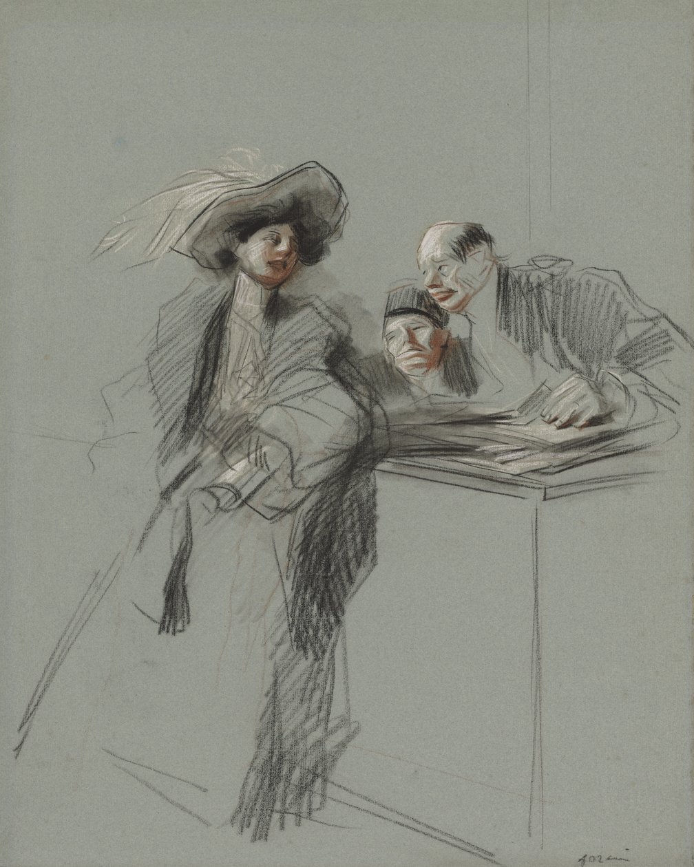 De cliënt door Jean Louis Forain