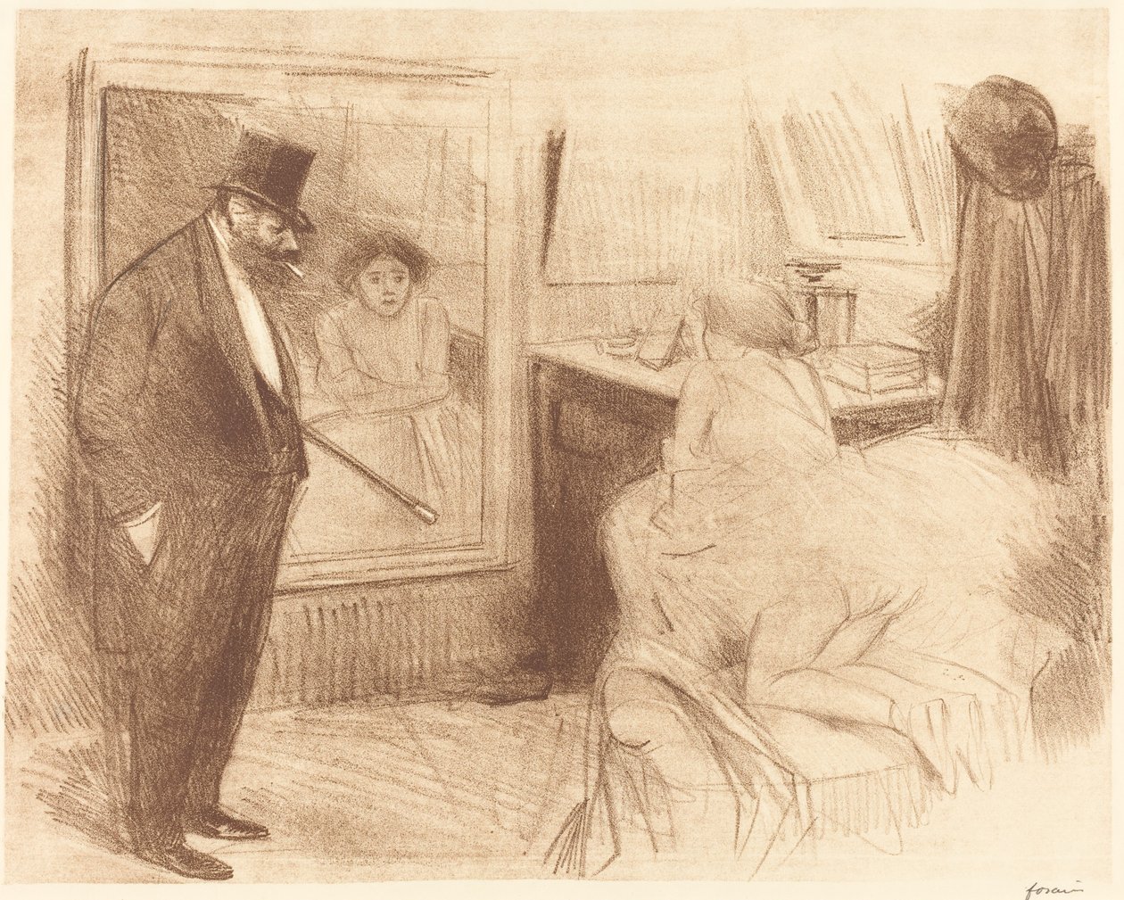 De Kleedkamer van de Danseres (tweede plaat) door Jean Louis Forain