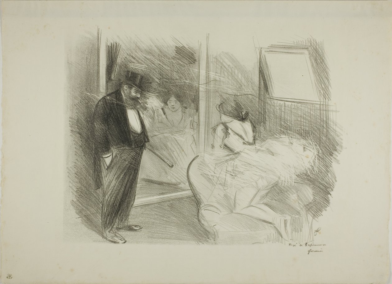 De kleedkamer van de danser, eerste plaat door Jean Louis Forain