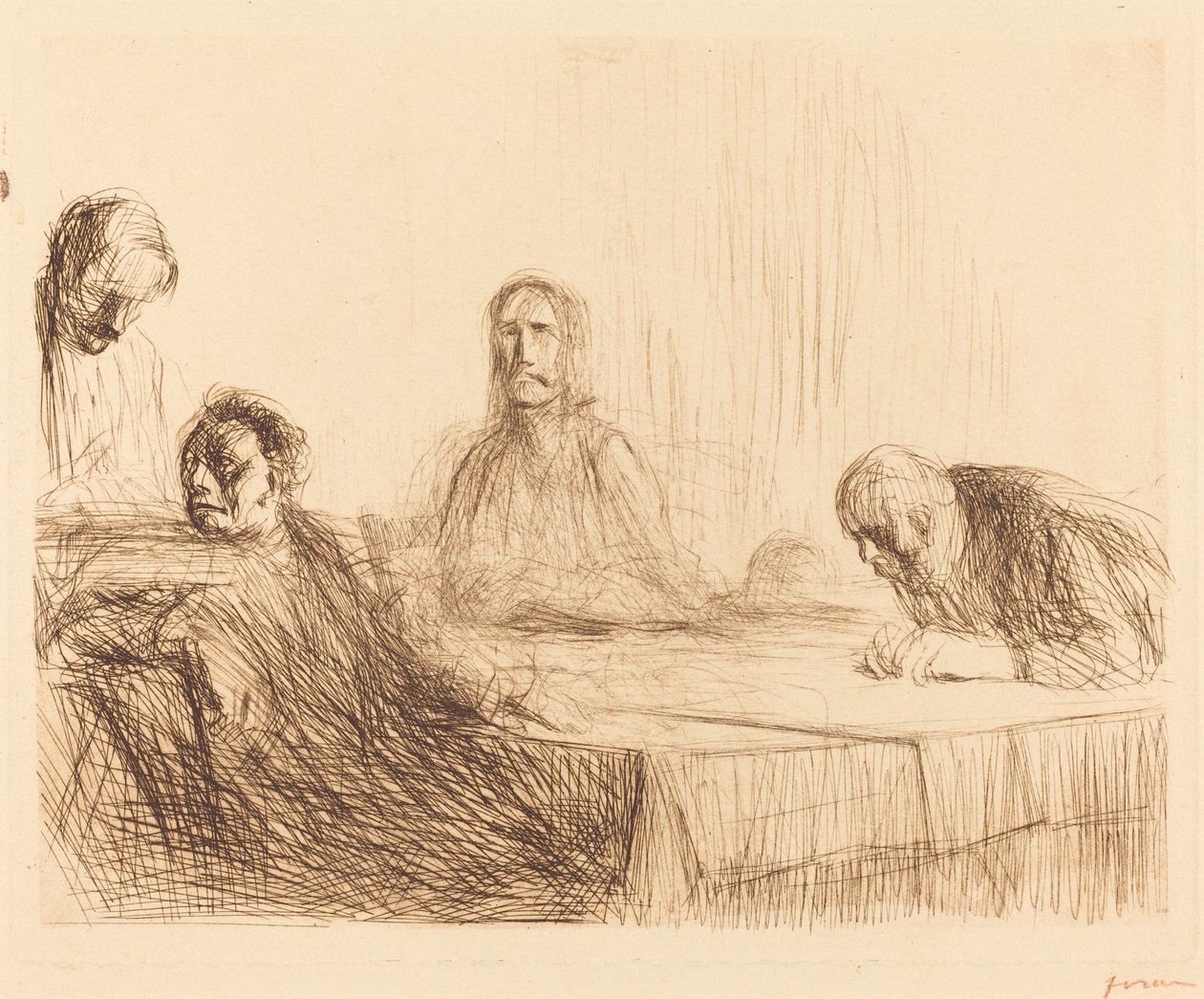 Het avondmaal in Emmaüs (tweede plaat) door Jean Louis Forain