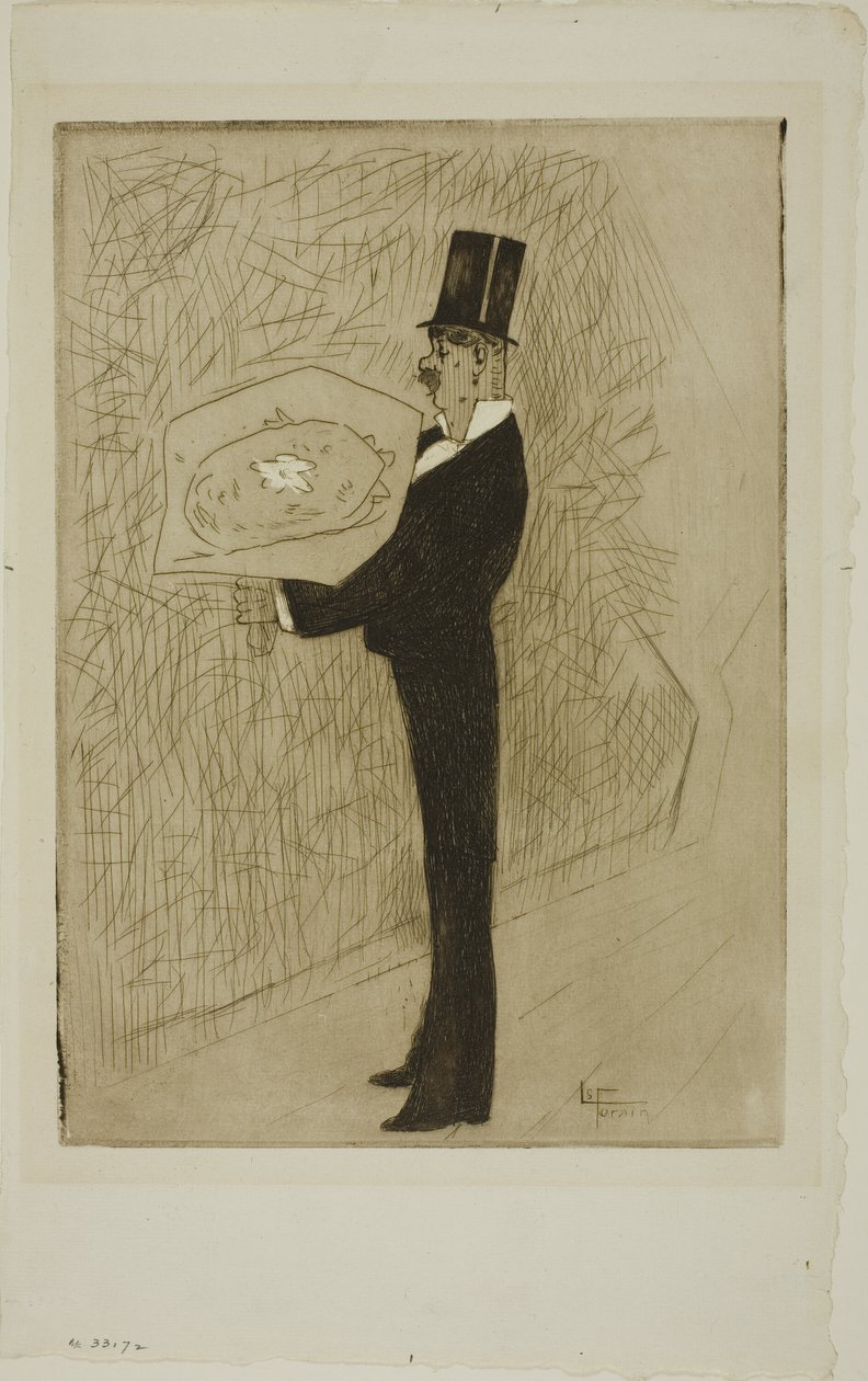 De dandy met een boeket door Jean Louis Forain