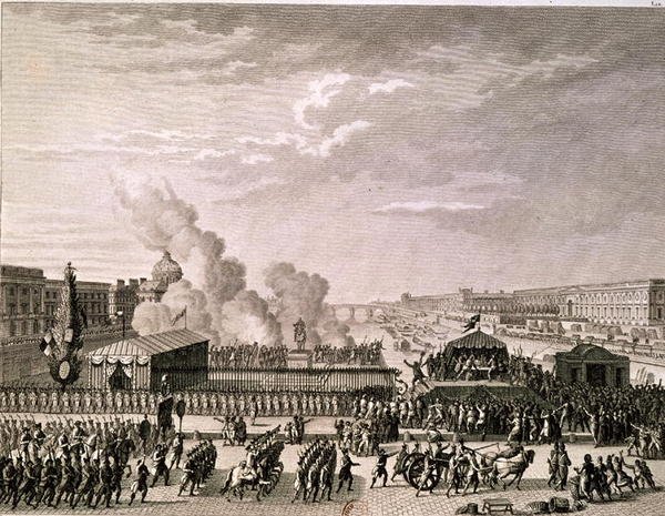 Proclamatie van het Gevaar voor het Vaderland, 22 juli 1792, gegraveerd door Pierre Gabriel Berthault (1737-1831) door Jean Louis Prieur