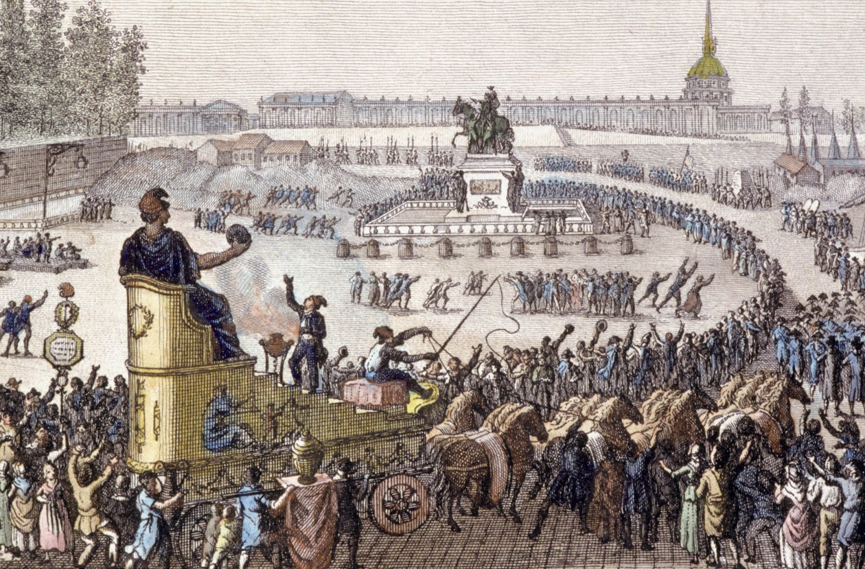 Eerste viering van de vrijheid in Parijs op 15 april door Jean Louis the Younger Prieur