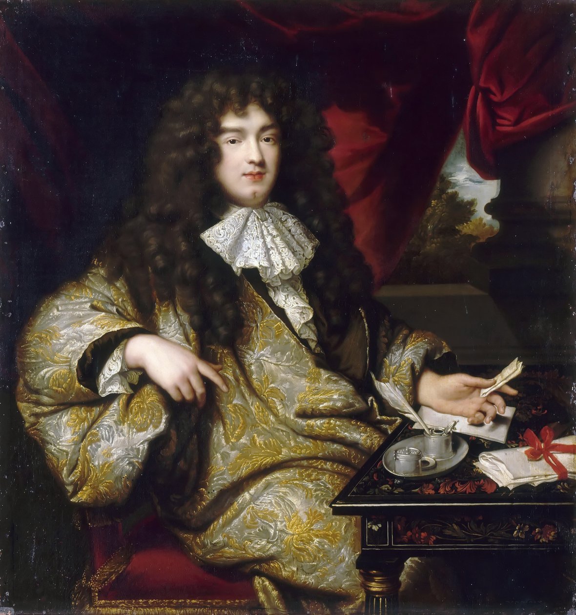 Jean-Baptiste Colbert, markies de Seignelay 1651-1690 door Jean Marc Nattier