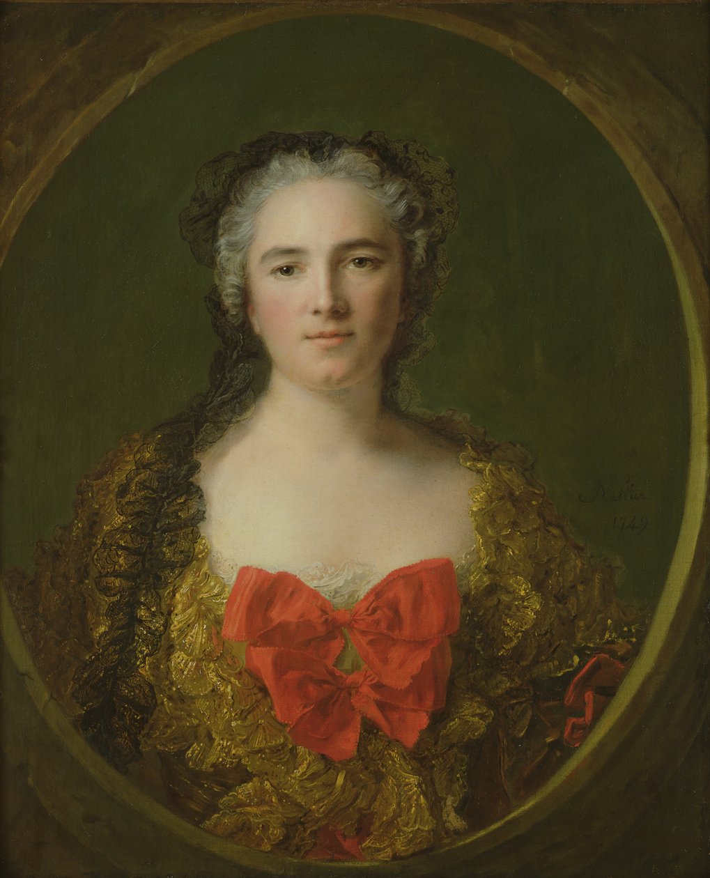 Portret vermoedelijk van Louise-Elisabeth de La Chastre, Markiezin de Dreux-Brézé, 1749 door Jean Marc Nattier