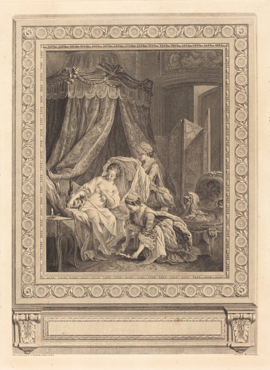 Het opstaan door Jean Massard after Pierre Antoine Baudouin