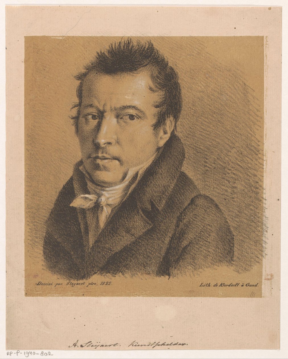 Portret van Antoine Ignace Steyaert door Jean Matthieu Kierdorff