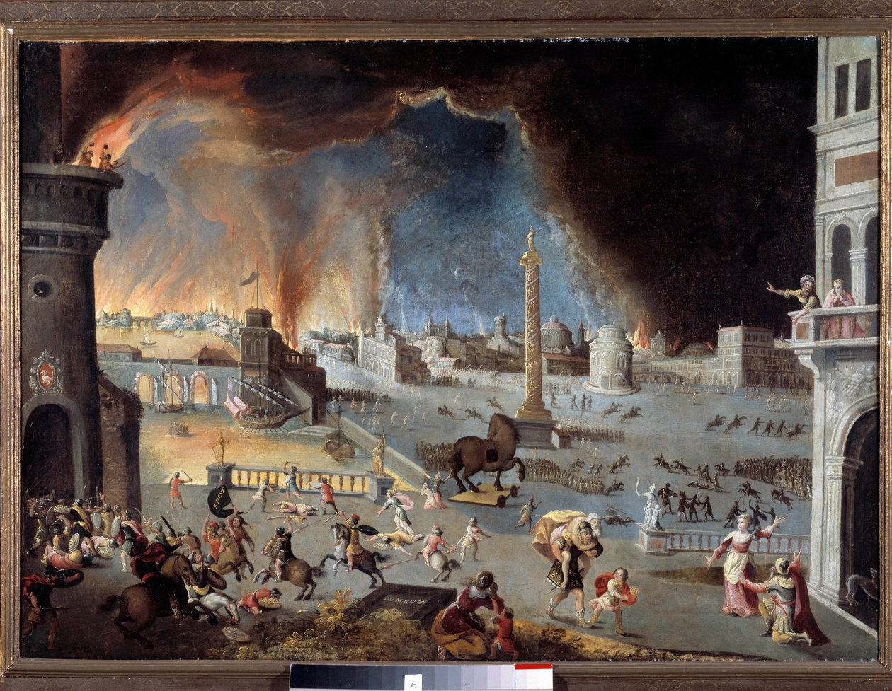De val van Troje door Jean Maublanc