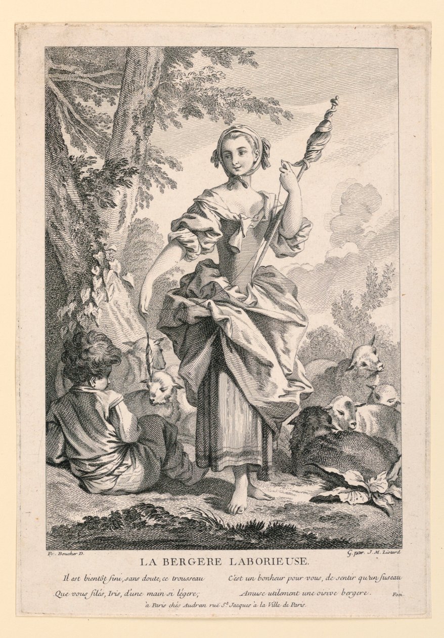 De ijverige herderin door Jean Michel Liotard