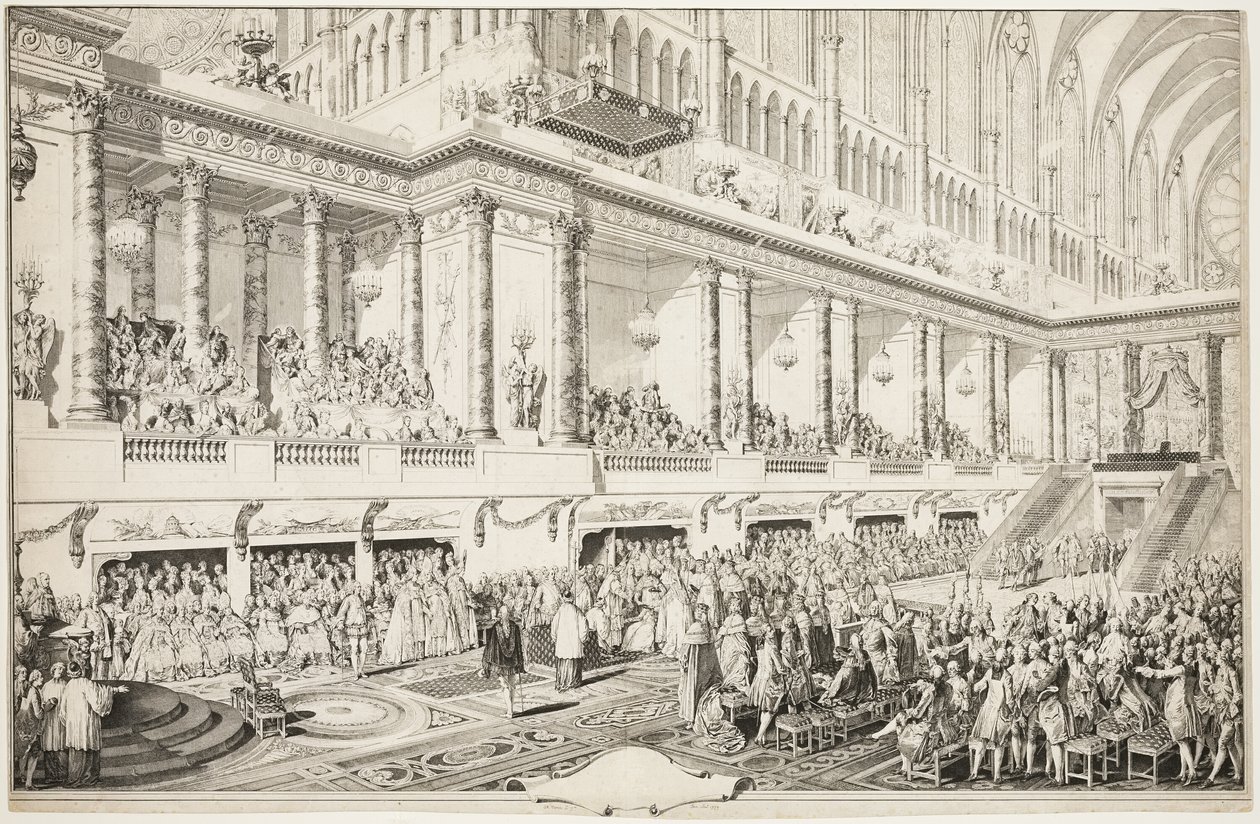 Eed van Louis XVI bij zijn inhuldiging door Jean Michel Moreau