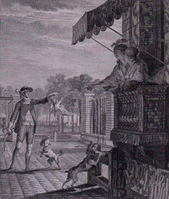 De Succesvolle Weddenschap, gegraveerd door Camligue door Jean Michel the Younger (after) Moreau