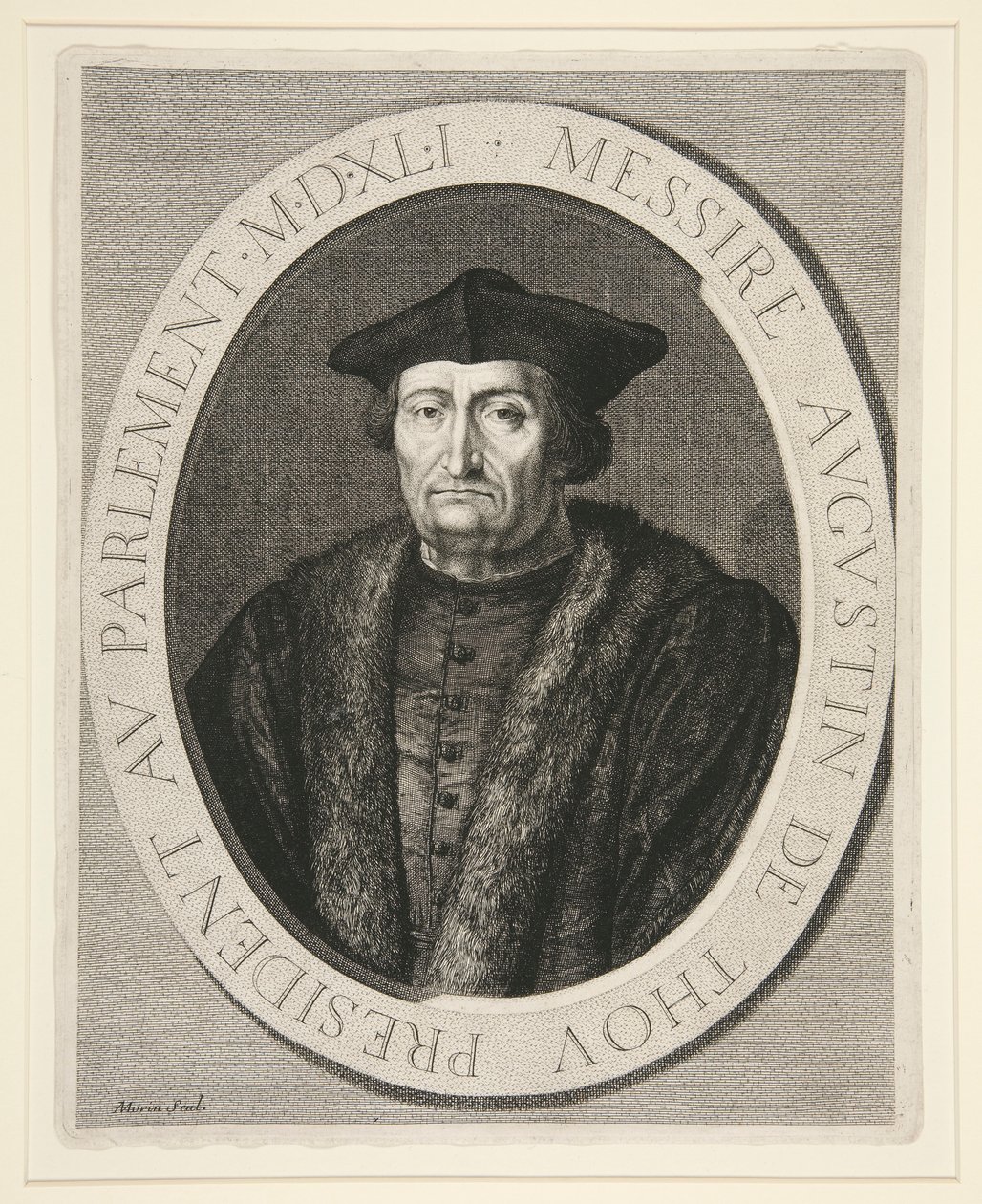 Augustin de Thou, President van het Parlement van Parijs van 1535 tot 1544 door Jean Morin