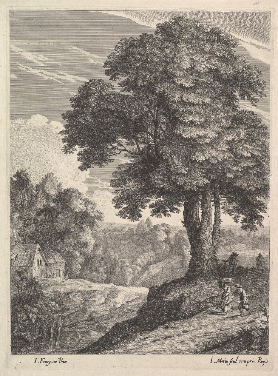 Les Deux Chaumieres door Jean Morin