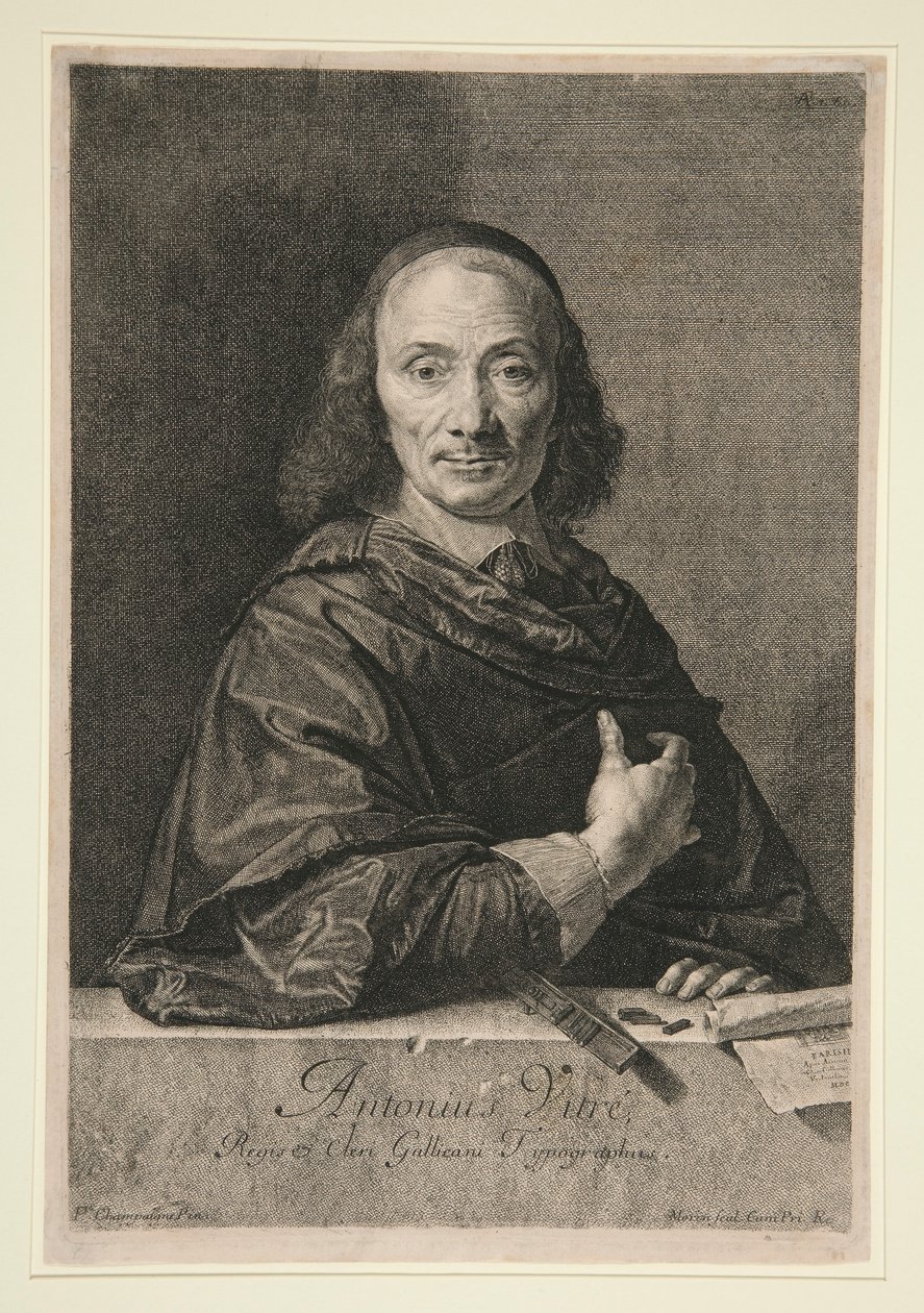 Portret van Antonius Vitre door Jean Morin